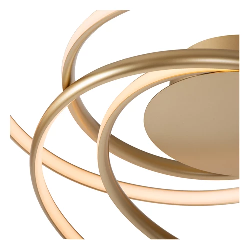 Lucide SARDANA - Plafonnière - LED Dimb. - 1x54W 2700K - Mat Goud / Messing | Premium - detail 2